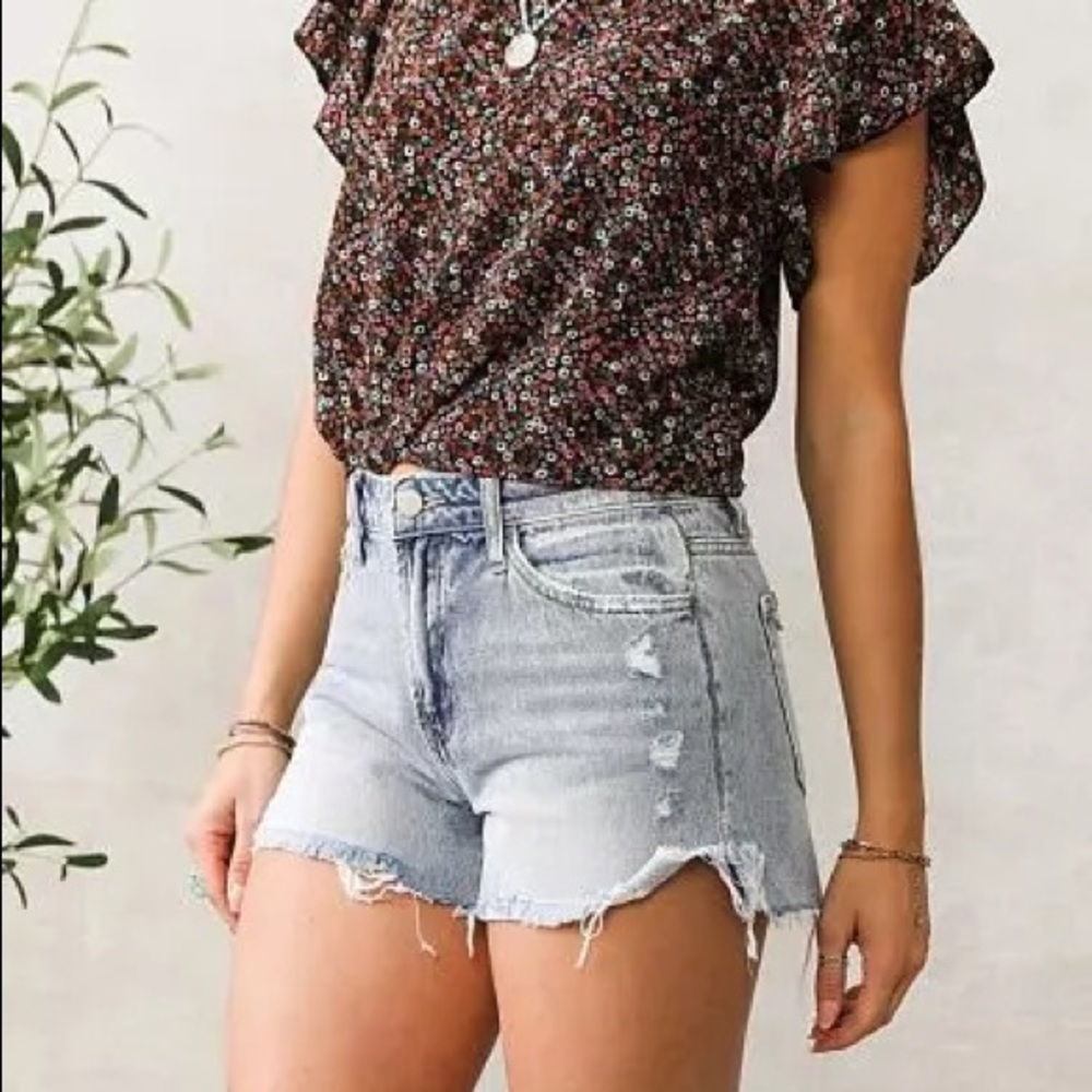 Grey Jean Shorts